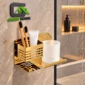 Porta Vaso Dorado Acero Inoxidable 16.5cm