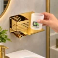 Porta Vaso Dorado Acero Inoxidable 16.5cm
