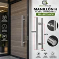 Manija - Manillon Acero Inoxidable Mod H - Doble 40cm Brillante