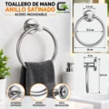 Toallero De Mano De Anillo Satinado Acero Inoxidable