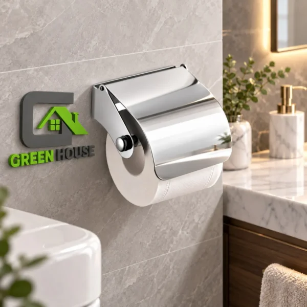 Portapapel Higienico Cromado Brillante Acero Inoxidable