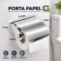 Portapapel Higienico Cromado Brillante Acero Inoxidable