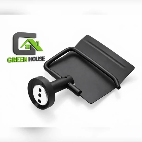 Portapapel Higienico Con Tapa Negro Mate Acero Inoxidable