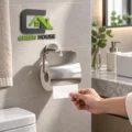 Porta Papel Higiénico Con Tapa  Cromado Brillante Acero Inoxidable