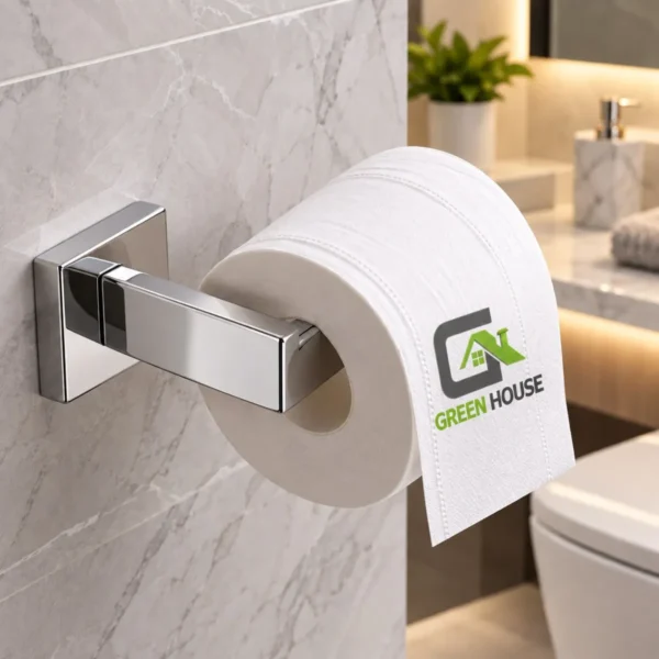 Porta Papel Higiénico Acero Inoxidable Cromado Brillante