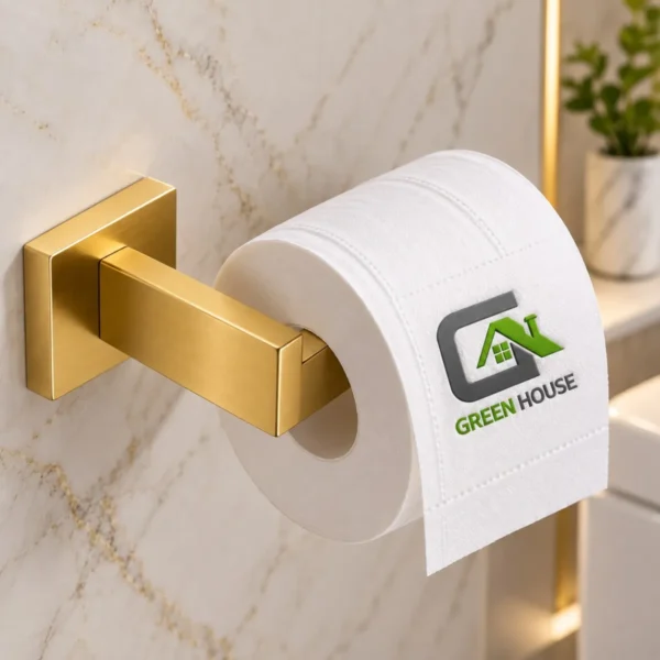 Porta Papel Higiénico Acero Inoxidable  Dorado Satinado