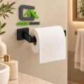 Porta Papel Higiénico Negro Acero Inoxidable