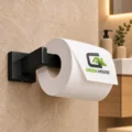 Porta Papel Higiénico Negro Acero Inoxidable