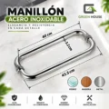 Manillon - Jalador - Tirador - Tipo C - Acero Inoxidable Brillante 43cm