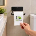Porta Papel Higiénico Acero Inoxidable Negro De 16cm