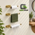 Porta Papel Toalla – Bolsa – Secador De Manos – Acero Inoxidable Dorado Satinado 32cm