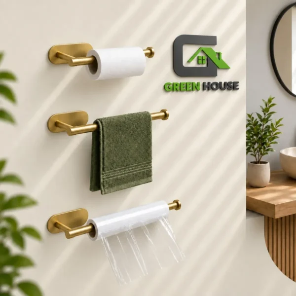 Porta Papel Toalla – Bolsa – Secador De Manos – Acero Inoxidable Dorado Satinado 32cm