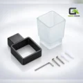 Porta Vaso Multiuso Negro Acero Inoxidable