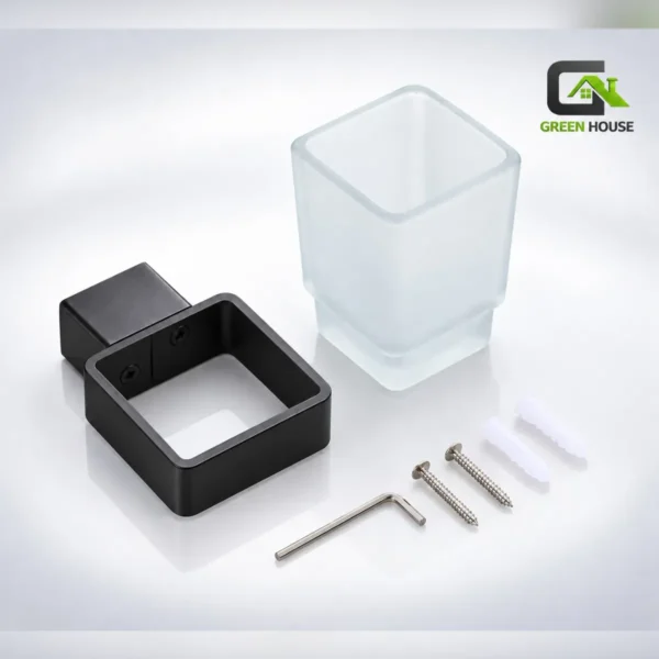 Porta Vaso Multiuso Negro Acero Inoxidable