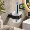 Porta Vaso Multiuso Negro Acero Inoxidable