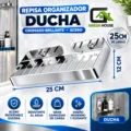 Repisa Organizador Ducha Cromado Brillante Acero Inoxidable 25cm
