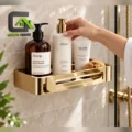 Repisa Dorado Brillante Acero Inoxidable Organiza Baño