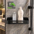 Repisa Negro Acero Inoxidable Organiza Baño 30Cm