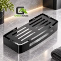 Repisa Negro Acero Inoxidable Organiza Baño 30Cm