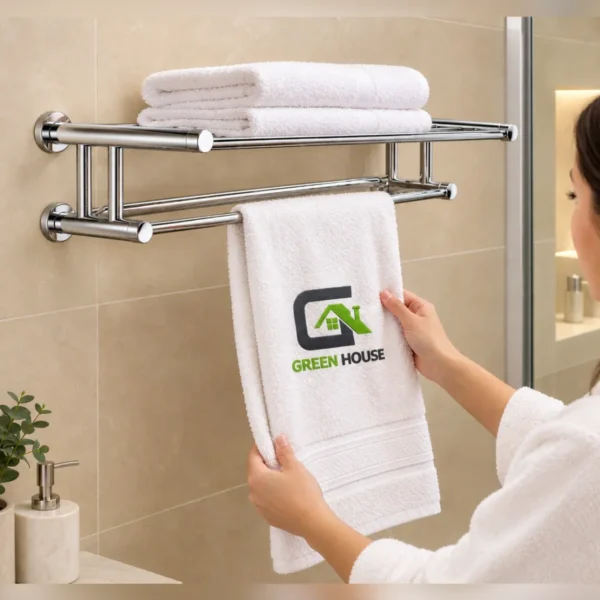 Toallero Con Repisa  Acero Inoxidbale  Satinado