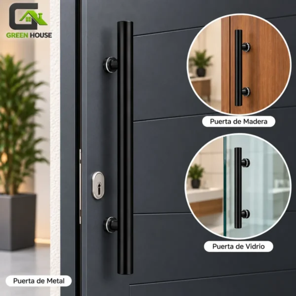 Manija - Manillon Acero Inoxidable Mod H - Negro 80cm