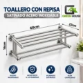 Toallero Con Repisa  Acero Inoxidbale  Satinado