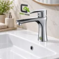 Mezcladora De Lavatorio 15cm Cromada Redonda