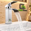 Griferia Lavatorio Acero Inoxidable Cromado Brillante Agua Fria 20cm