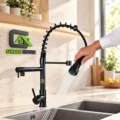 Griferia Mezcladora Monocomando Doble Salida De Agua Acero Inoxidable