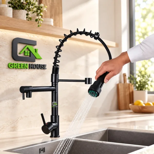 Griferia Mezcladora Monocomando Doble Salida De Agua Acero Inoxidable