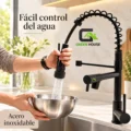 Griferia Mezcladora Monocomando Doble Salida De Agua Acero Inoxidable