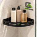 Esquinero Organizador Ducha -Cocina Negro Acero Inoxidable