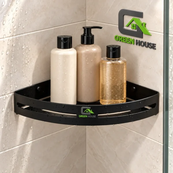 Esquinero Organizador Ducha -Cocina Negro Acero Inoxidable