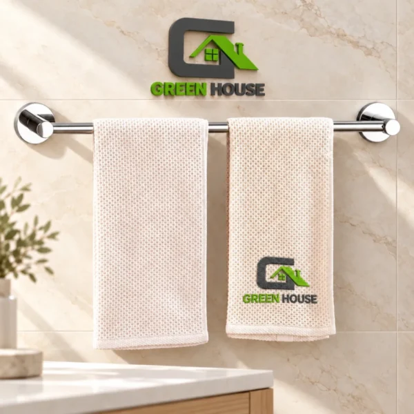 Elegante Toallero Cromado Brillante  60cm Acero Inoxidable