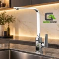 Griferia De Cocina Mezcladora Giro 360 Grados Monocomando Acero Inoxidable