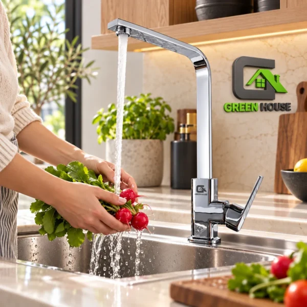 Griferia De Cocina Mezcladora Giro 360 Grados Monocomando Acero Inoxidable
