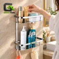 Repisa Doble Organizador Ducha-Cocina Cromado Brillante Acero Inoxidable