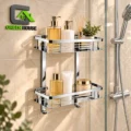 Repisa Doble Organizador Ducha-Cocina Cromado Brillante Acero Inoxidable