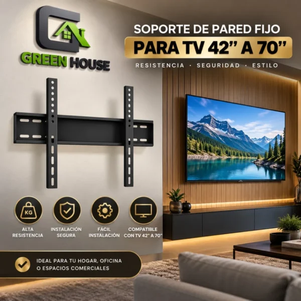 Racks Para Tv Fijo Lcd Led Curvo 42 A 70 Pulgadas Nacional