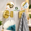 Kit De Ducha 8 Pulgadas Acero Satinado + Accesorios Dorado Satinado