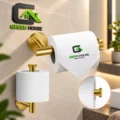 Kit De Ducha 8 Pulgadas Acero Satinado + Accesorios Dorado Satinado