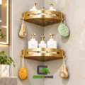 Esquinero Organizador Ducha Dorado Acero Inoxidable