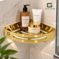 Esquinero Organizador Ducha Dorado Acero Inoxidable