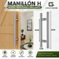 Manillon Acero Inoxidable Tipo H - Doble 60cm Brillante