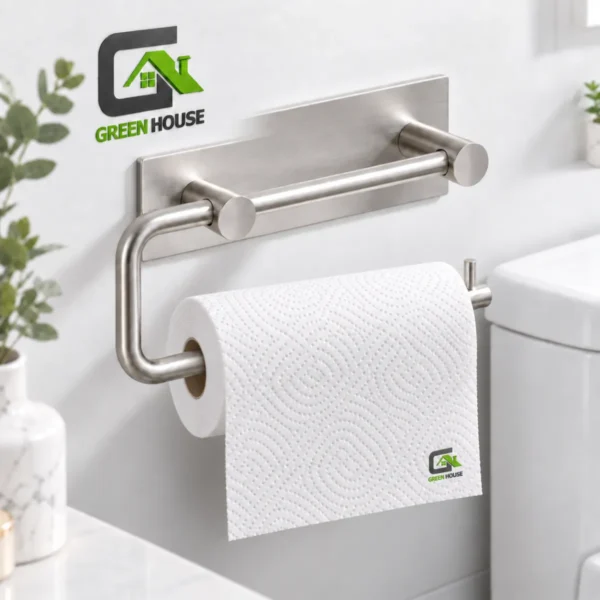 Porta Papel Toalla – Bolsa – Secador De Manos – Acero Inox. Satinado 29 Cm Autoadhesivo