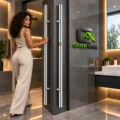 Manillon H Acero Inoxidable 120cm Brillante Puerta Madera - Vidrio- Metal