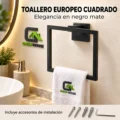 Toallero Europeo De Manos Minimalista Cuadrado Acero Inoxidable
