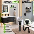 Elegante Combo De Baño Inodoro + Vanitorio + Espejo Led + Ducha 10" + Accesorios