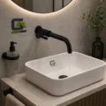 Grifería De Pared Agua Fría – Negro Mate