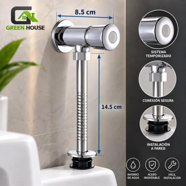 Llave Urinario Mod. Ariel Cromado Temporizado